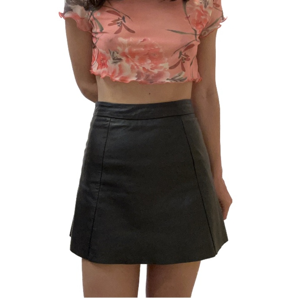 ALLSAINTS leather miniskirt with zipper